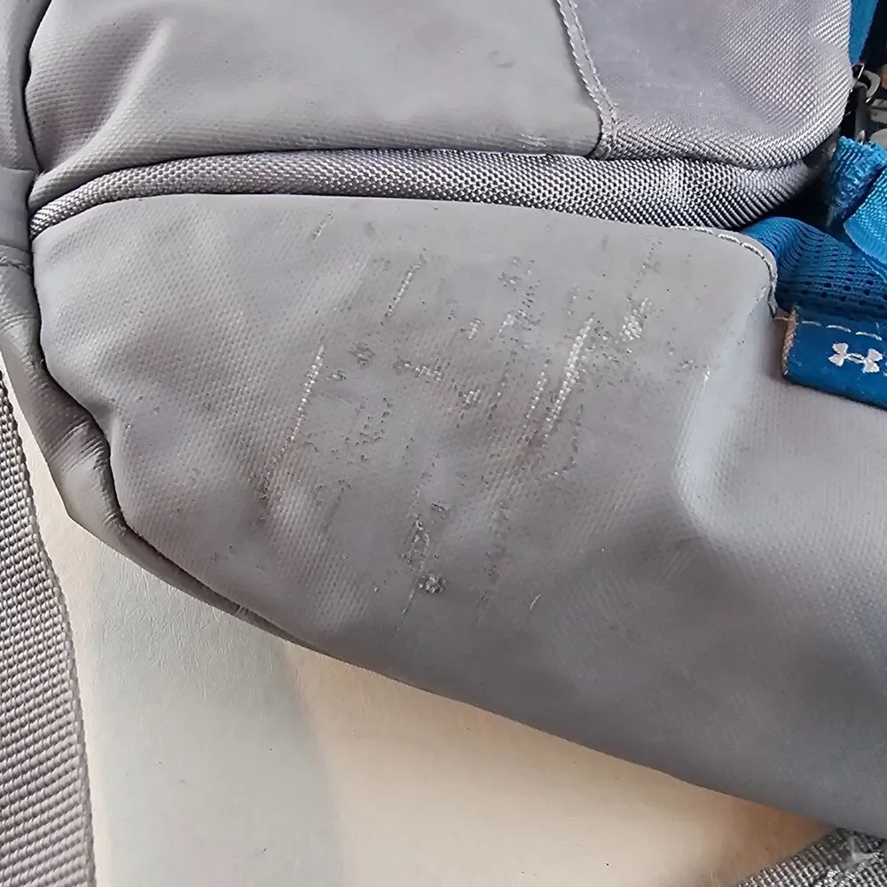 Under Armour Backpack Blue Gray Storm Laptop School Bag Padded Athletic Travel